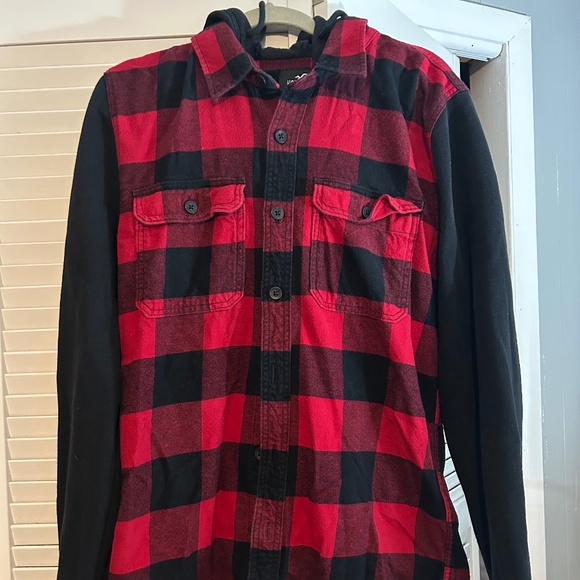 Hollister Men’s AL Large Hooded Flannel - Picture 1 of 3